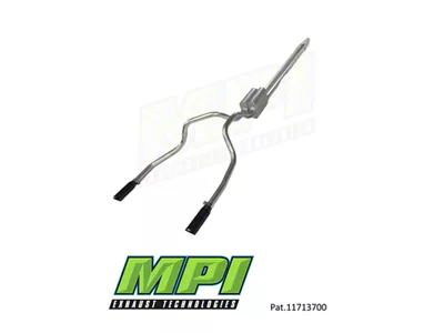 MPI Exhaust Technologies Turbo Series Weld-On Dual Exhaust System with Black Tips; Rear Exit (14-24 6.4L RAM 3500)