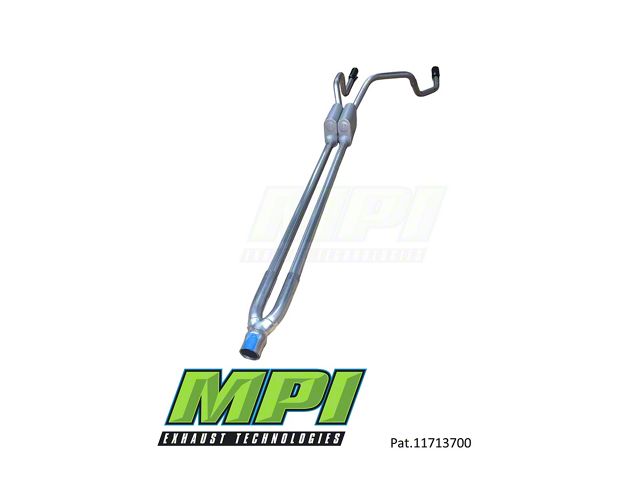 MPI Exhaust Technologies Performance Series Clamp-On Dual Exhaust System with Black Tips; Rear Exit (07-24 5.3L Sierra 1500 w/o Factory Dual Exhaust)