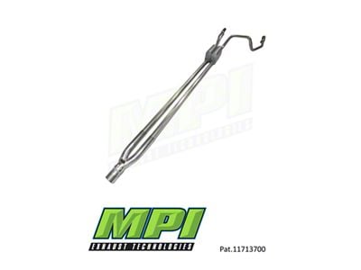 MPI Exhaust Technologies Turbo Series Weld-On Dual Exhaust System with Polished Bright Chrome Tips; Rear Exit (99-06 5.3L Sierra 1500)