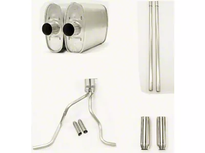 MPI Exhaust Technologies 2.50-Inch Dual Exhaust System with Turbo Series Muffler and Chrome Tips; Side Exit (07-13 6.0L Sierra 2500 HD)
