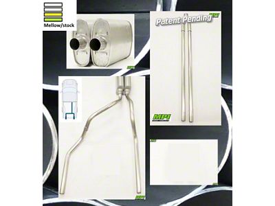 MPI Exhaust Technologies Turbo Series Clamp-On Dual Exhaust System; Rear Exit (19-25 5.3L Silverado 1500 w/ Factory Dual Exhaust)