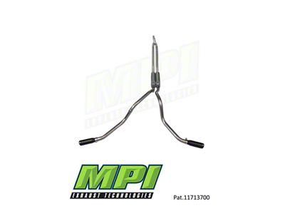 MPI Exhaust Technologies Performance Series Clamp-On Dual Exhaust System with Black Tips; Side Exit (07-14 6.0L Silverado 2500 HD)