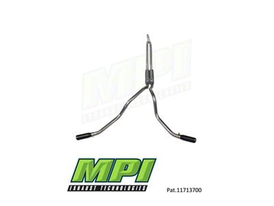 MPI Exhaust Technologies Performance Series Clamp-On Dual Exhaust System with Black Tips; Side Exit (07-14 6.0L Silverado 3500 HD)