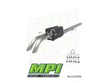 MPI Exhaust Technologies Bullnoze Series Clamp-On Dual Exhaust System; Turn Down (11-16 6.2L F-350 Super Duty)