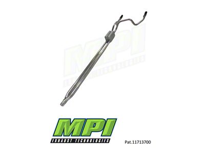MPI Exhaust Technologies Stainless Steel Performance Series Clamp-On Dual Exhaust System with Black Tips; Rear Exit (14-25 6.2L Sierra 1500 w/o Factory Dual Exhaust)