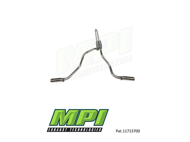 MPI Exhaust Technologies Performance Series Clamp-On Dual Exhaust System with Black Tips; Rear Exit (01-06 6.0L Sierra 1500)