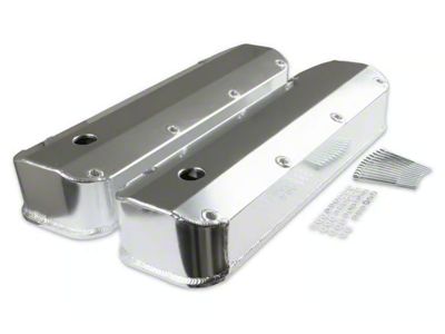 Mr. Gasket Fabricated Aluminum Valve Covers; Silver (89-91 5.2L Dakota)