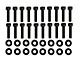 Mr. Gasket Replacement Fabricated Valve Cover Hardware; Black (03-24 5.7L, 6.4L RAM 3500)