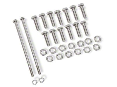 Mr. Gasket Oil Pan Bolt Set; Polished Stainless Steel (99-18 V8 Sierra 1500)