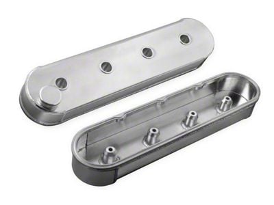 Mr. Gasket Fabricated Aluminum Valve Covers; Silver (07-17 6.0L Sierra 3500 HD)