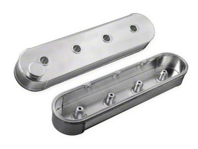 Mr. Gasket Fabricated Aluminum Valve Covers; Silver (99-14 V8 Silverado 1500)
