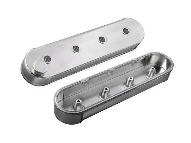 Mr. Gasket Fabricated Aluminum Valve Covers; Silver (07-17 6.0L Silverado 2500 HD)