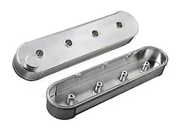 Mr. Gasket Fabricated Aluminum Valve Covers; Silver (07-17 6.0L Silverado 2500 HD)