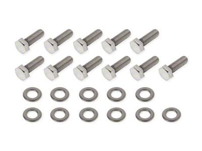 Mr. Gasket Valley Cover Bolt Set; Polished Stainless Steel (07-17 6.0L Silverado 2500 HD)
