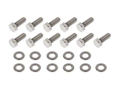 Mr. Gasket Valley Cover Bolt Set; Polished Stainless Steel (07-17 6.0L Silverado 3500 HD)