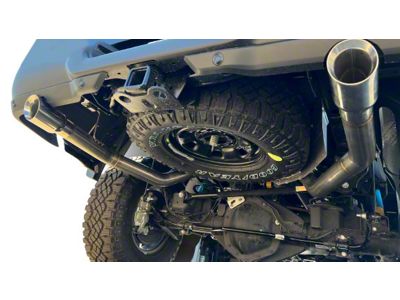 MRT Tough Truck Single Exhaust System with Polished Tips; Rear Exit (19-24 RAM 2500 Power Wagon)