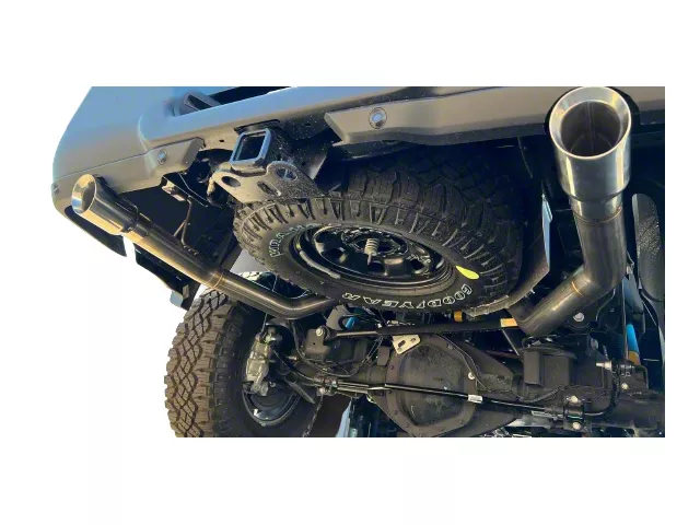 MRT Tough Truck Single Exhaust System with Polished Tips; Rear Exit (19-24 RAM 2500 Power Wagon)