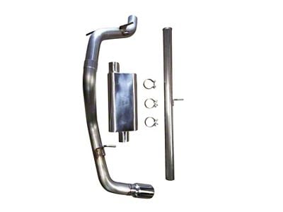 MRT Deep and Mellow Single Exhaust System with Polished Tip; Side Exit (14-18 5.3L Sierra 1500)