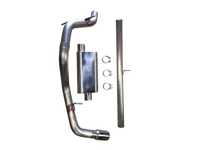 MRT Deep and Mellow Single Exhaust System with Polished Tip; Side Exit (07-18 5.3L Silverado 1500)