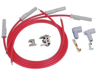 MSD Super Conductor Spark Plug Wire Set; Red (87-88 2.2L Dakota)