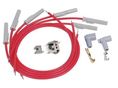 MSD Super Conductor Spark Plug Wire Set; Red (87-97 3.9L Dakota)