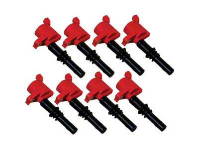MSD 3-Valve Blaster Coil Packs; Red (04-08 V8 F-150)