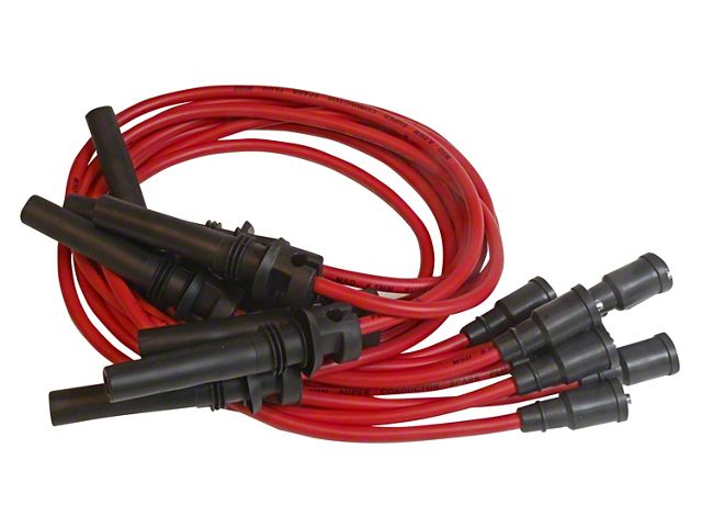 MSD Super Conductor Spark Plug Wire Set; Red (03-06 5.7L RAM 1500)