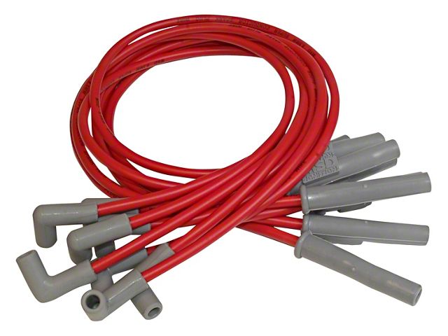 MSD Super Conductor Spark Plug Wire Set; Red (02-03 5.9L RAM 1500)
