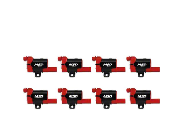 MSD Blaster Series Ignition Coils; Red (99-06 V8 Sierra 1500)