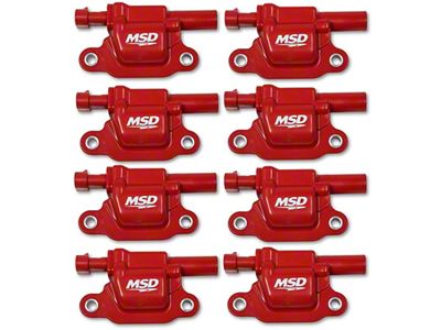 MSD Blaster Series Ignition Coils; Red (14-24 V8 Sierra 1500)