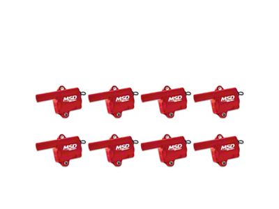 MSD Pro Power Series Ignition Coils; Red (03-06 6.0L Silverado 1500)