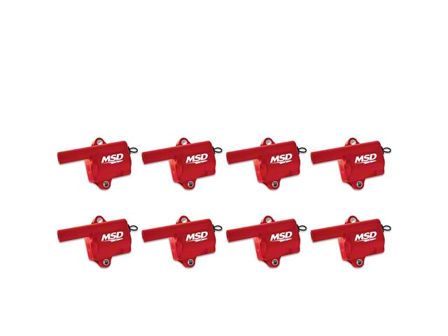 MSD Pro Power Series Ignition Coils; Red (03-06 6.0L Silverado 1500)