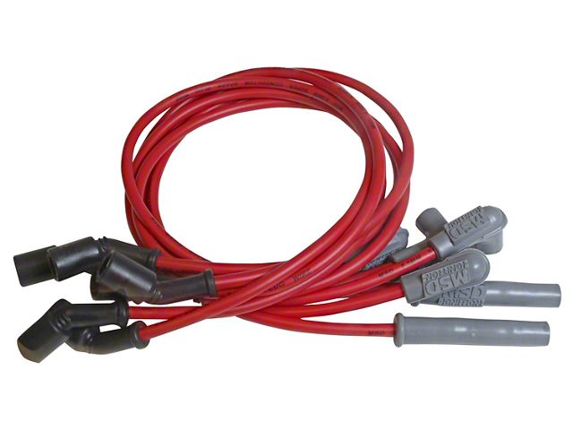 MSD Super Conductor Spark Plug Wire Set; Red (1999 4.3L Silverado 1500)