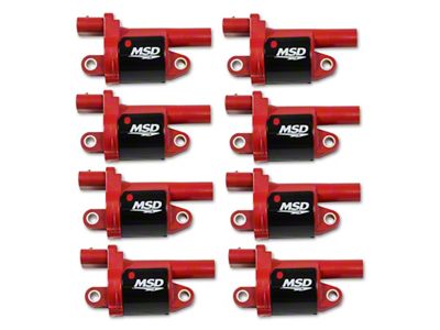 MSD Gen V Blaster Coil Packs; Round; Red (15-18 5.3L Tahoe)