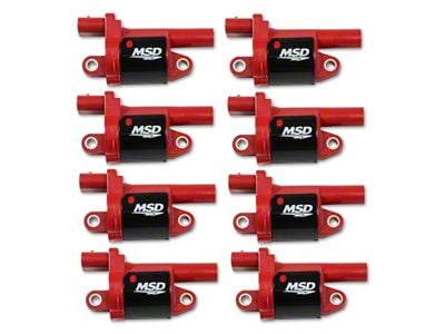 MSD Gen V Blaster Coil Packs; Round; Red (15-18 5.3L Yukon)