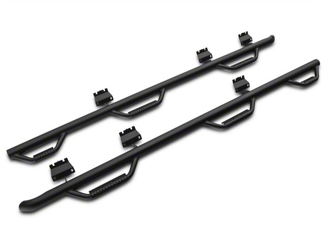 N-Fab Wheel 2 Wheel Bed Access Nerf Side Step Bars; Textured Black (15-24 F-150 SuperCab & SuperCrew w/ 6-1/2-Foot Bed)
