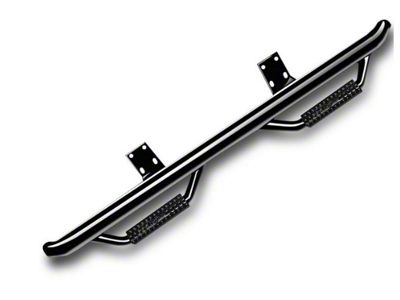 N-Fab Cab Length Nerf Side Step Bars; Gloss Black (19-25 Sierra 1500 Crew Cab)