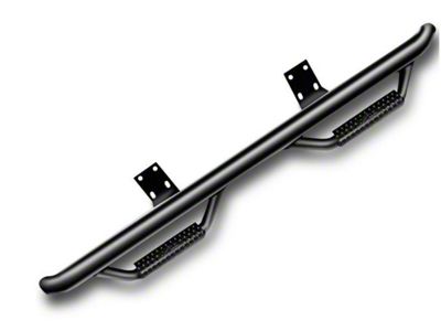 N-Fab Cab Length Nerf Side Step Bars; Textured Black (19-25 Sierra 1500 Crew Cab)