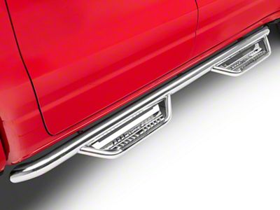 N-Fab Cab Length Podium Nerf Side Step Bars; Polished Stainless (19-24 RAM 1500 Crew Cab)