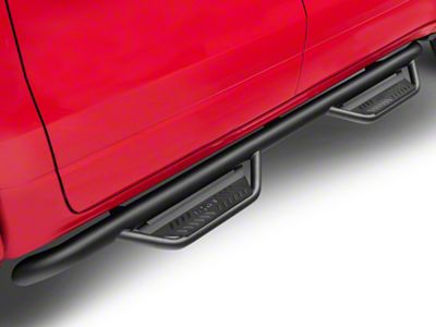 N-Fab Cab Length Podium Nerf Side Step Bars; Textured Black (19-24 RAM 1500 Crew Cab)