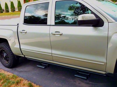 N-Fab Cab Length RKR Side Rails; Textured Black (14-18 Sierra 1500 Crew Cab)