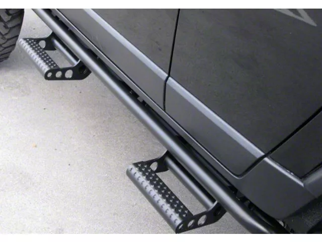 Cab Side Rails N-Fab Sierra 1500 Cab Length RKR Side Rails with Detachable Steps ...