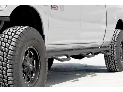 N-Fab Wheel 2 Wheel Bed Access Nerf Side Step Bars; Textured Black (15-22 Colorado Crew Cab w/ 6-Foot Long Box)