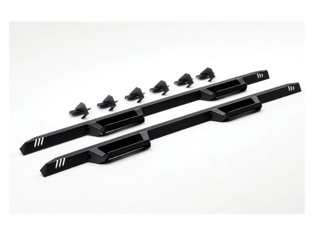 N-Fab EpYx Cab Length Nerf Side Step Bars; Textured Black (07-18 Sierra 1500 Extended/Double Cab)
