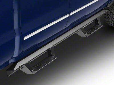 N-Fab EpYx Cab Length Nerf Side Step Bars; Textured Black (07-18 Silverado 1500 Extended/Double Cab)