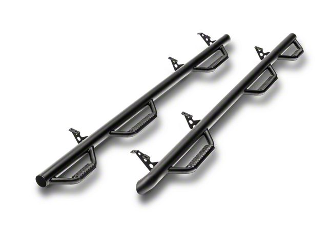 N-Fab Wheel 2 Wheel Bed Access Nerf Side Step Bars; Textured Black (04-08 F-150 SuperCab w/ 8-Foot Bed)