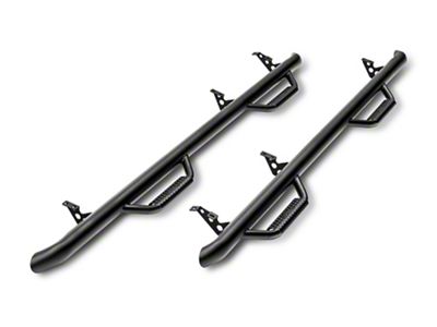N-Fab Wheel 2 Wheel Nerf Side Step Bars; Textured Black (17-25 F-350 Super Duty SRW SuperCrew)