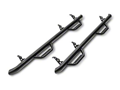 N-Fab Wheel 2 Wheel Nerf Side Step Bars; Textured Black (17-24 F-350 Super Duty SRW SuperCrew)