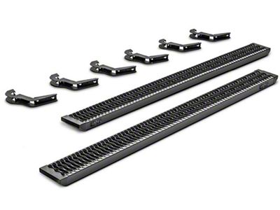 N-Fab Growler Fleet Sure Grip Running Boards; Textured Black (11-16 F-350 Super Duty Regular Cab)