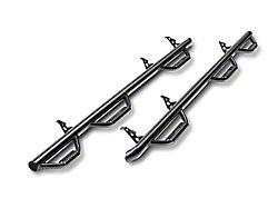 N-Fab Wheel 2 Wheel Bed Access Nerf Side Step Bars; Gloss Black (17-26 F-350 Super Duty SuperCab w/ 8-Foot Bed)